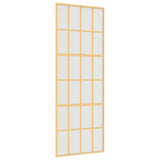 VIDAXL -Schiebetür 76x205 cm mattes ESG -Glas und Aluminium Gold gefärbt