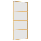 Puerta corredera Vidaxl 90x205 cm de vidrio ESG mate y dorado de aluminio
