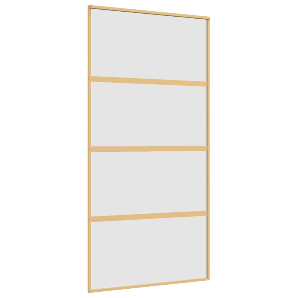 Puerta corredera de Vidaxl 102.5x205 cm de vidrio ESG mate y dorado de aluminio