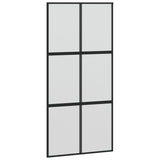 Vidaxl Schiebetür 102,5 x 205 cm gehärtetes Glas und Aluminiumschwarz