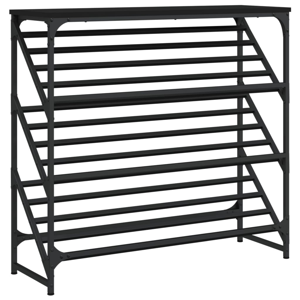VidaXL shoe rack 90x30x85 cm processed wood black