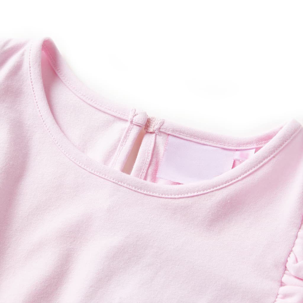 Vidaxl barnklänning med ruffles 104 ljusrosa