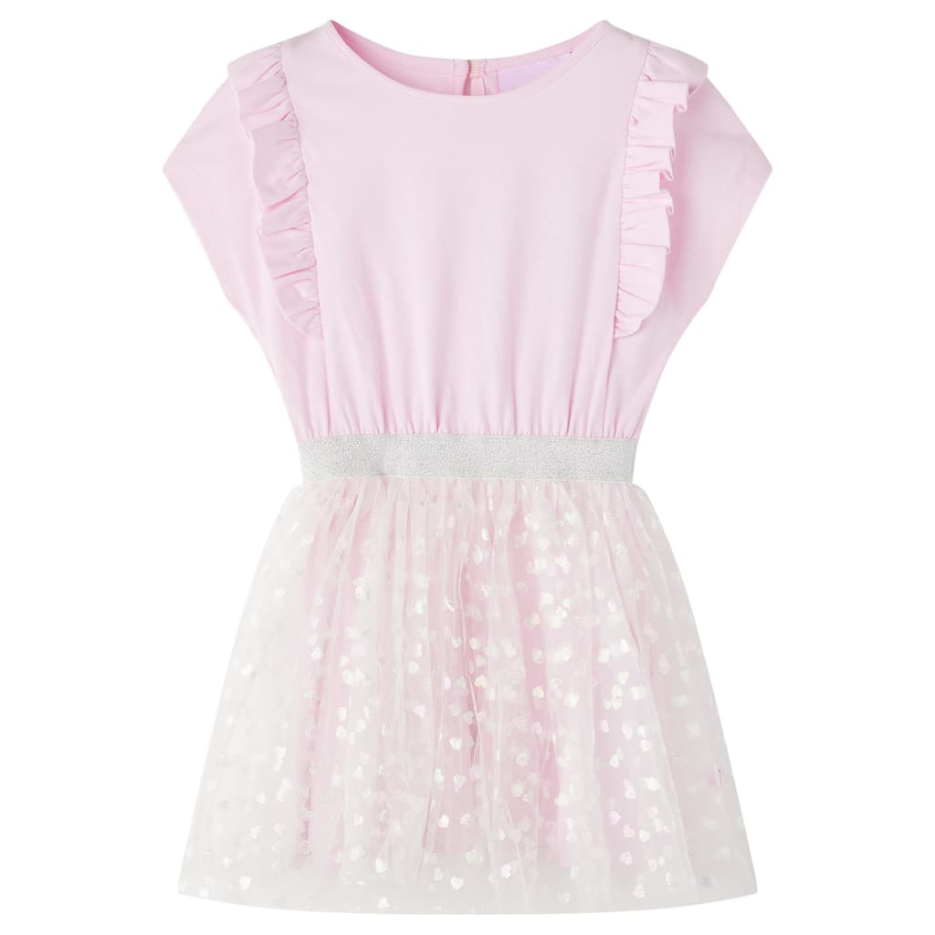 Vidaxl children's dress with ruffles 116 light pink