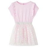 Vidaxl children's dress with ruffles 116 light pink