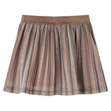 Vidaxl children's skirt pleated with glitter 104 brown and pink