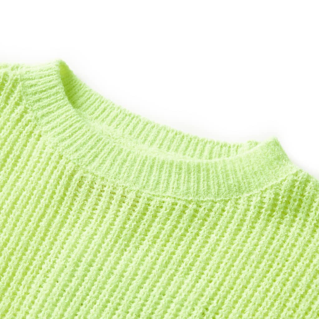 Vidaxl Children's sweater knitted 104 Neongeel