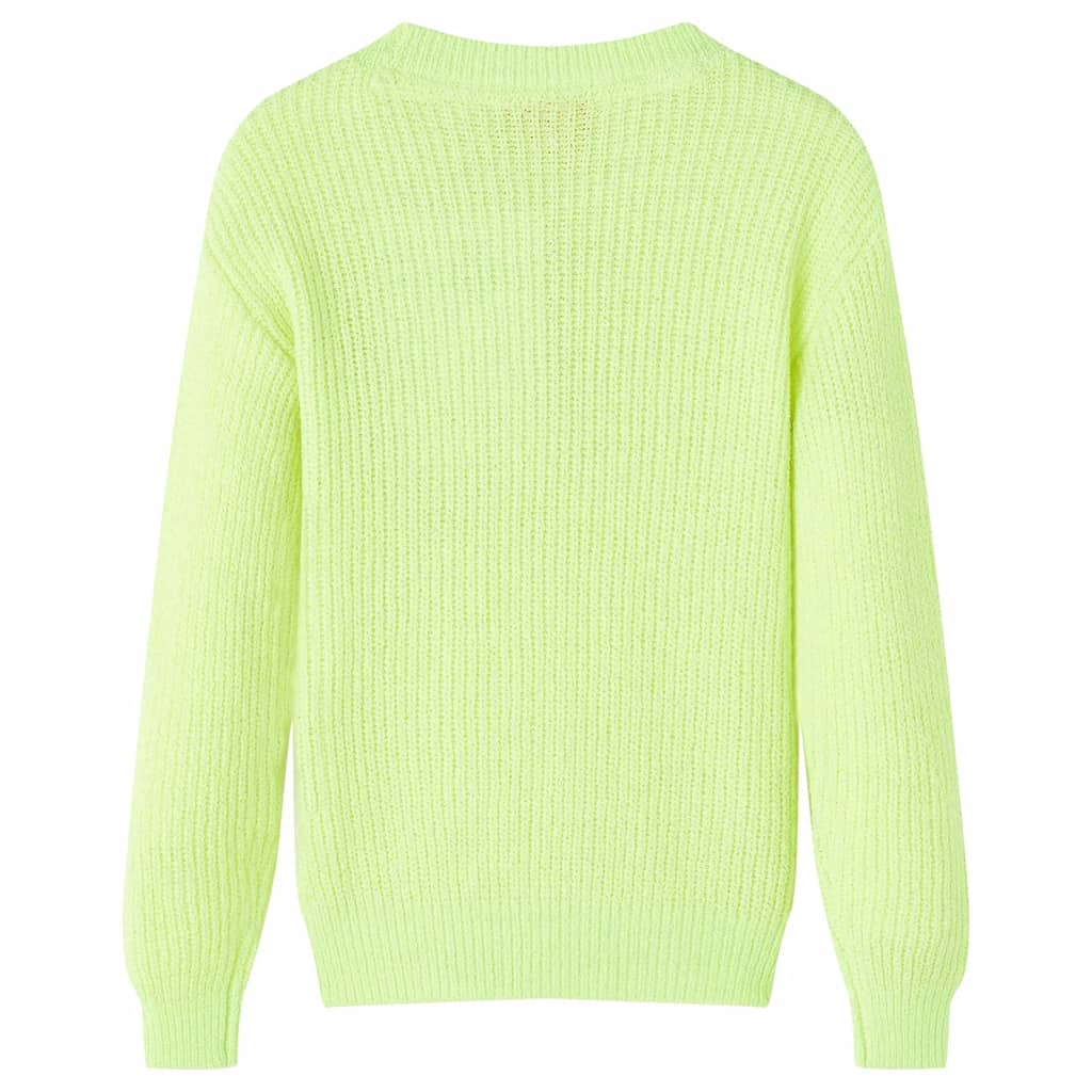 Vidaxl Children's sweater knitted 116 Neongeel