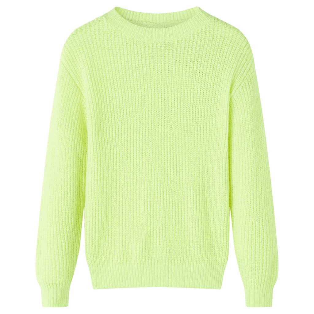 Vidaxl Children's sweater knitted 140 Neongeel