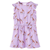 VidaXL Children's dress with sleeves with ruffles and drawstring 92 Lila