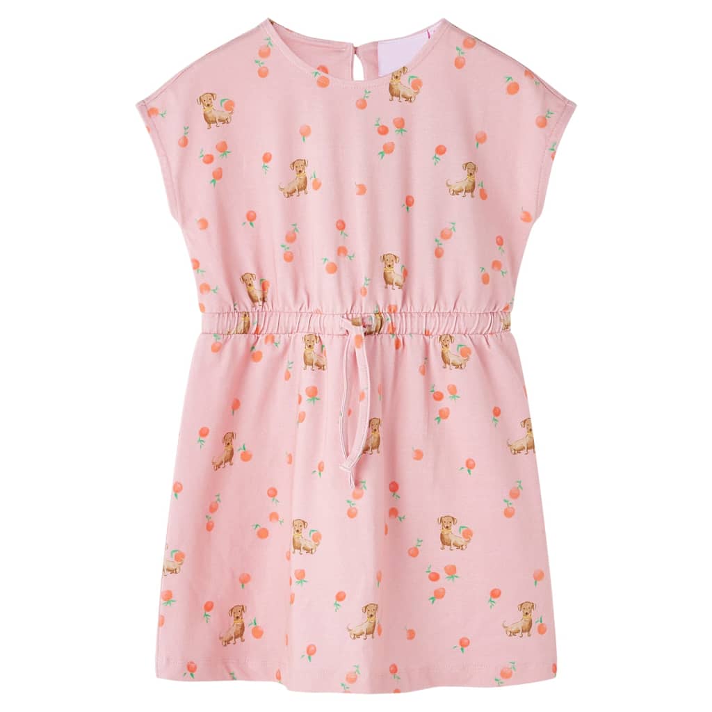 Vidaxl children's dress with drawstring 128 light orange