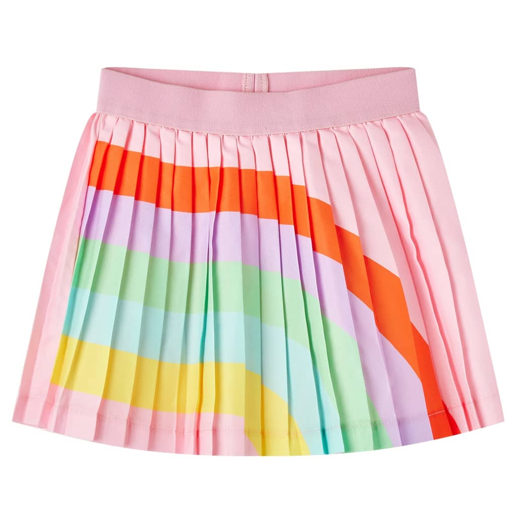 Vidaxl Falda infantil doblada 128 rosa claro