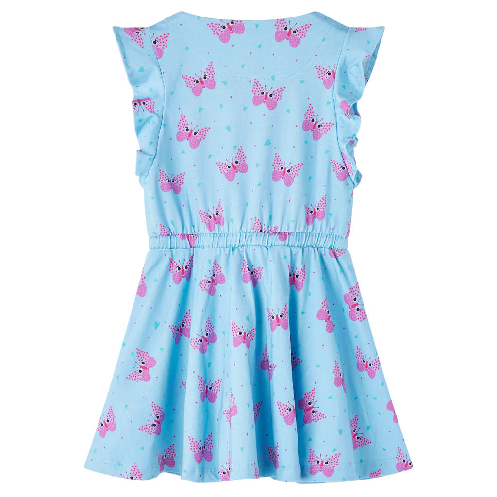 Vidaxl Kinderkleid mit Knöpfen ohne Ärmel 92 Blau