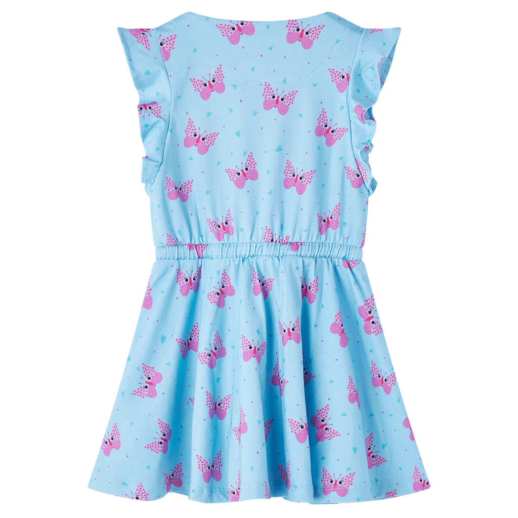 Vidaxl children's dress with buttons without sleeves 104 blue