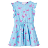 Vidaxl children's dress with buttons without sleeves 128 blue
