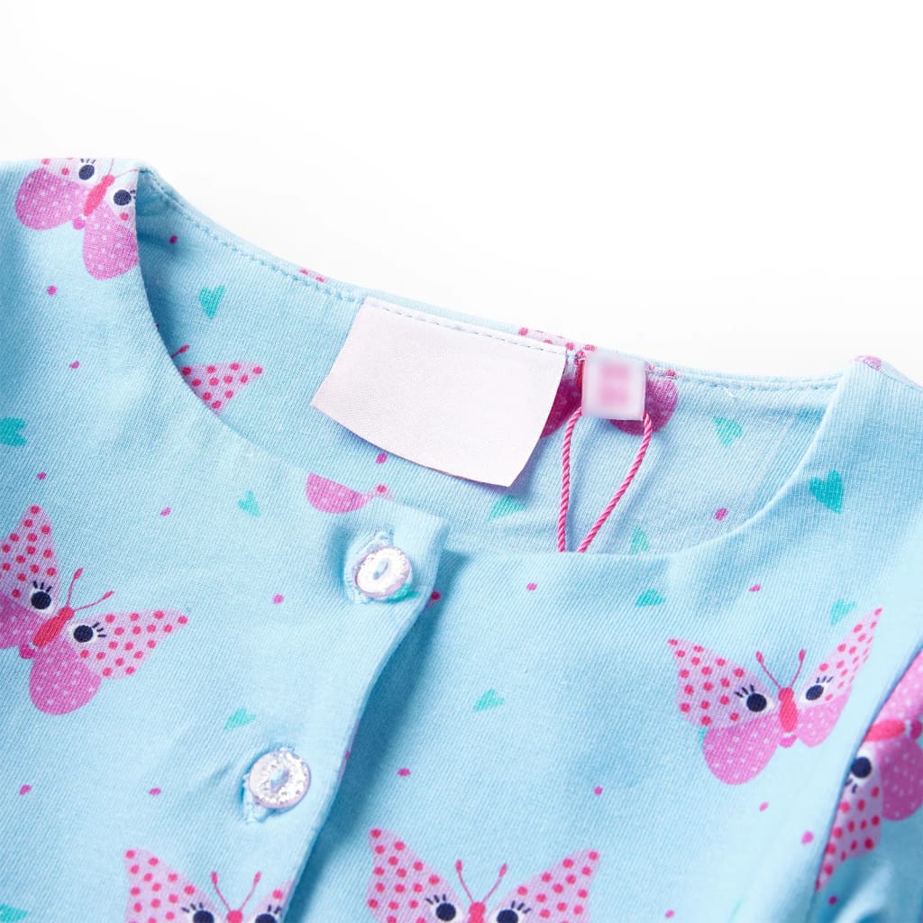 Vidaxl children's dress with buttons without sleeves 128 blue