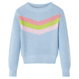 Vidaxl Swater per bambini a maglia 128 blu