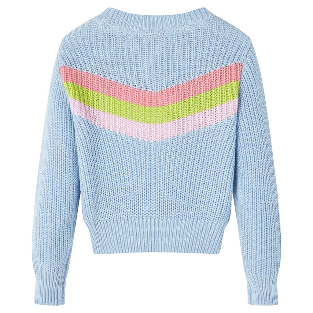 Vidaxl Swater per bambini a maglia 128 blu