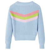 Vidaxl Swater per bambini a maglia 128 blu