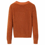VIDAXL SWEATER BAMBINE MILETTO 104 Cognac Colorato