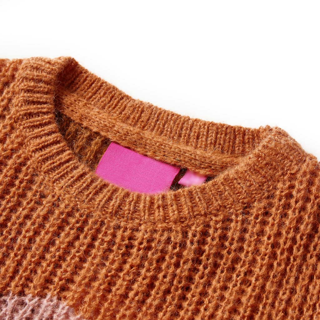 Vidaxl Séter para niños Knitt 140 Cognac Colored