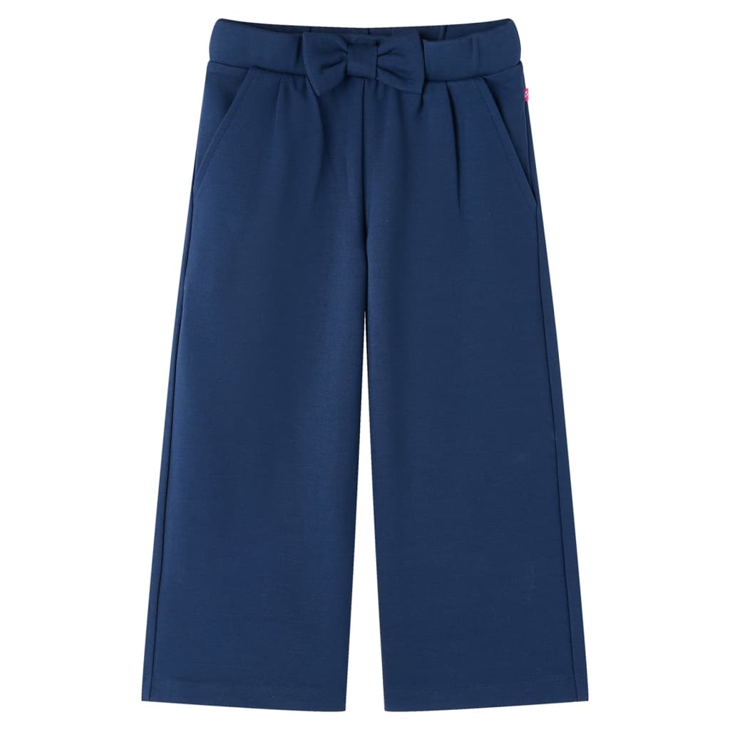 Vidaxl -Kinderhosen mit breiten Beinen 92 Marineblau