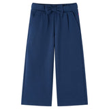 Vidaxl -Kinderhosen mit breiten Beinen 92 Marineblau
