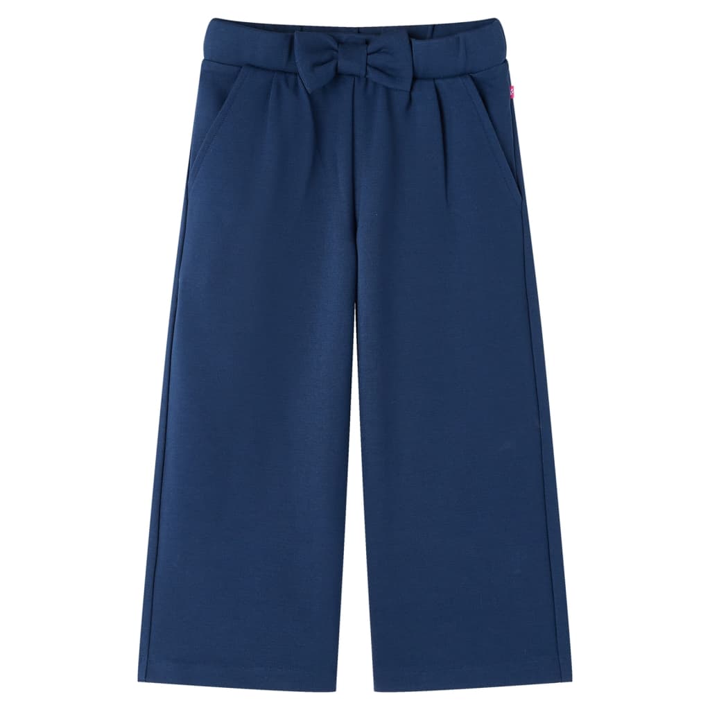 Vidaxl -Kinderhosen mit breiten Beinen 104 Marineblau