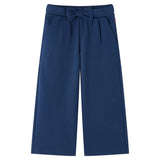 Vidaxl -Kinderhosen mit breiten Beinen 104 Marineblau