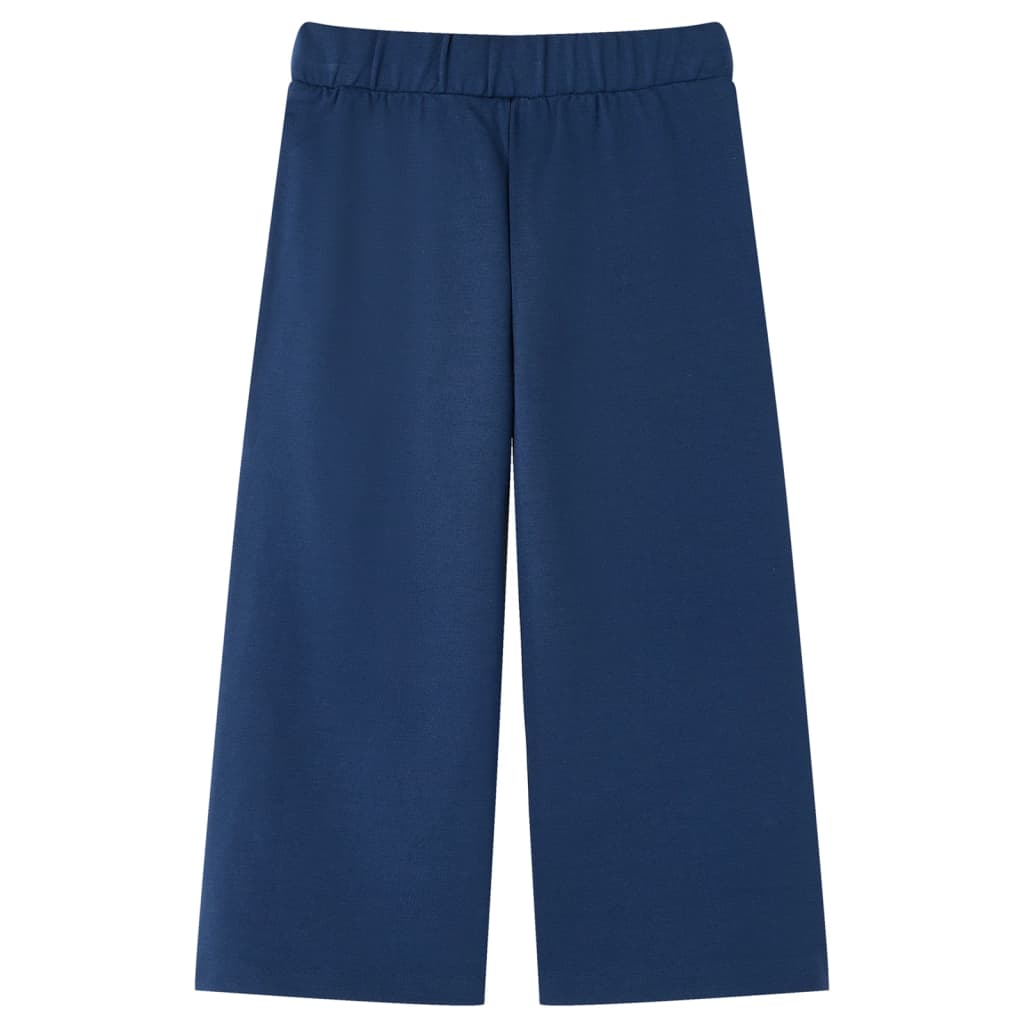 Vidaxl -Kinderhosen mit breiten Beinen 116 Marineblau