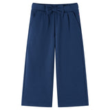 Vidaxl -Kinderhosen mit breiten Beinen 128 Marineblau