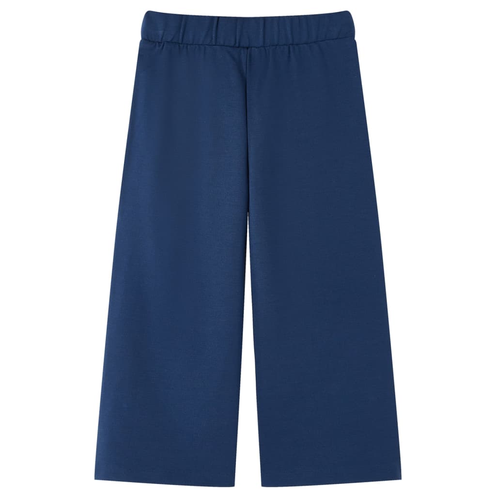 Vidaxl -Kinderhosen mit breiten Beinen 128 Marineblau