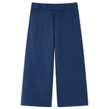 Vidaxl -Kinderhosen mit breiten Beinen 128 Marineblau