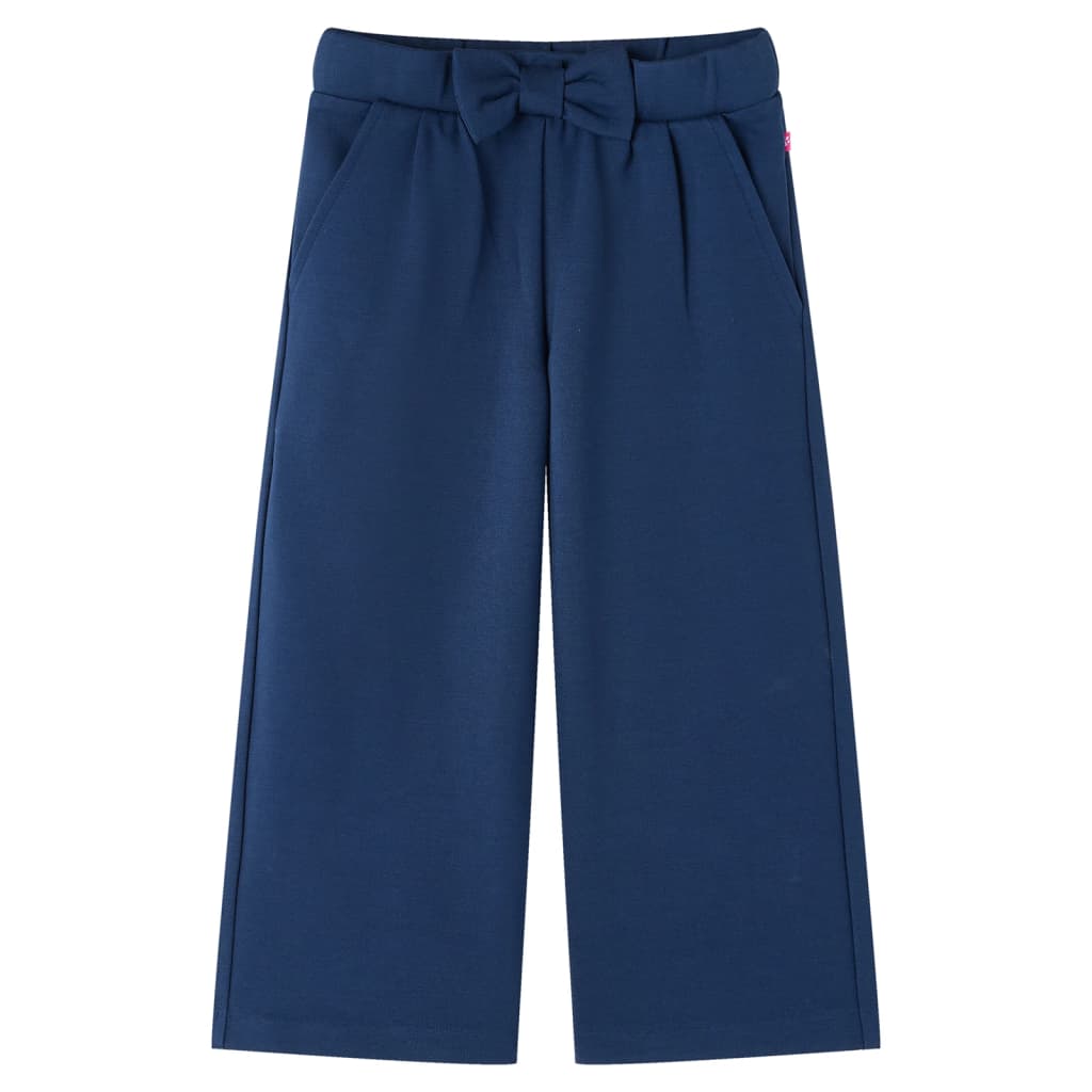 Vidaxl -Kinderhosen mit breiten Beinen 140 Marineblau