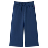 Vidaxl -Kinderhosen mit breiten Beinen 140 Marineblau
