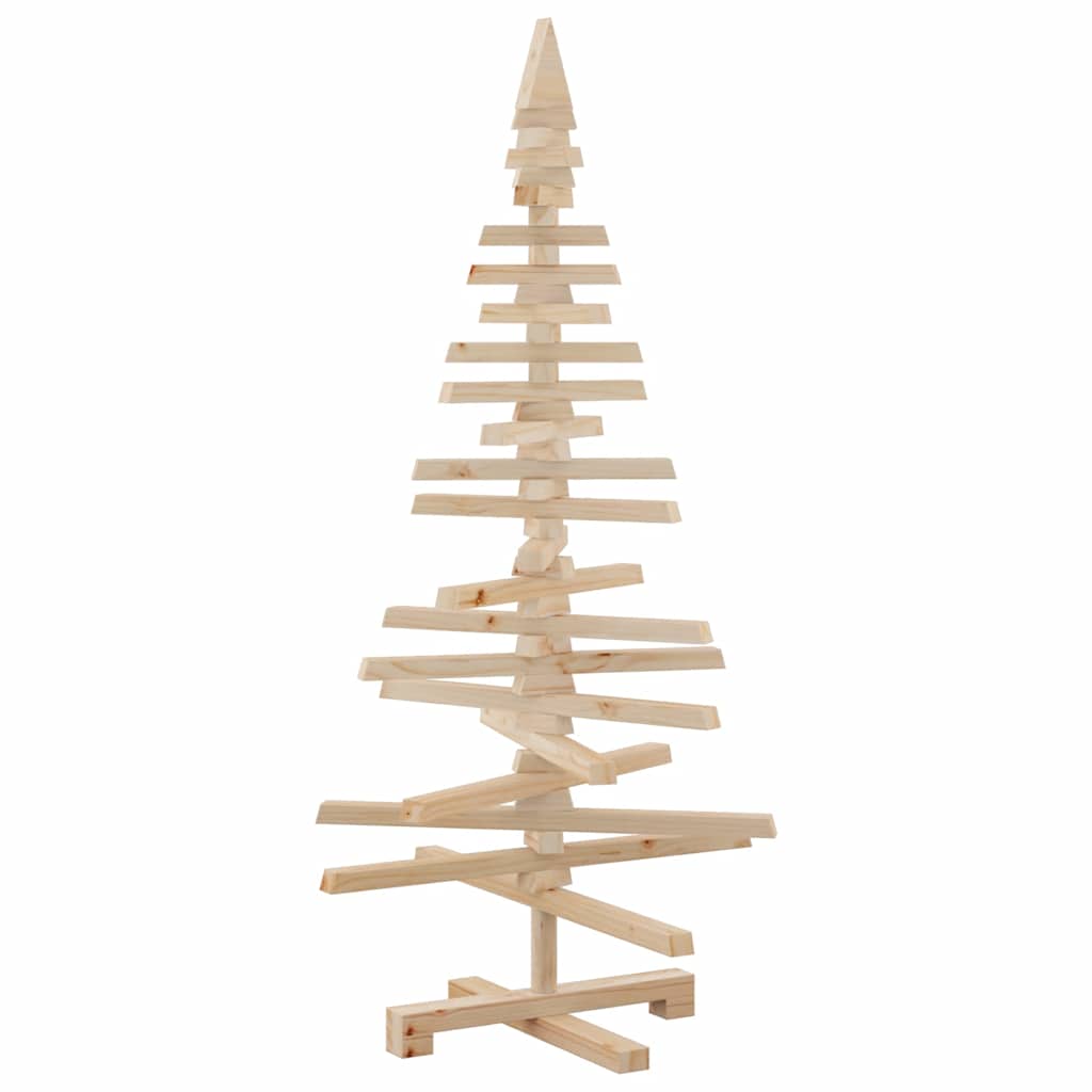 Vidaxl kerstdecoratie kerstboom 120 cm massief grenenhout