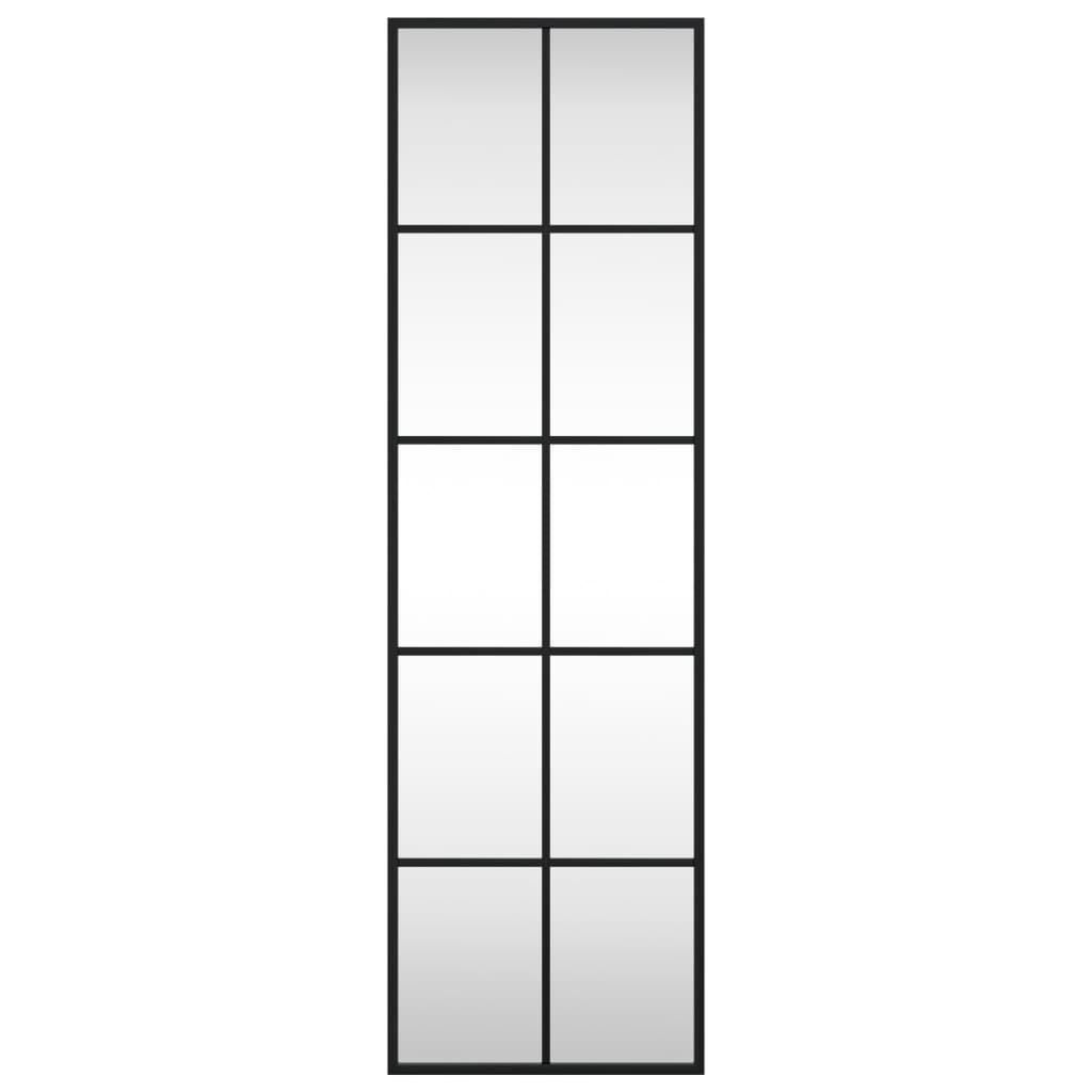 Vidaxl Wall Mirror Rectangular 30x100 cm Iron Black