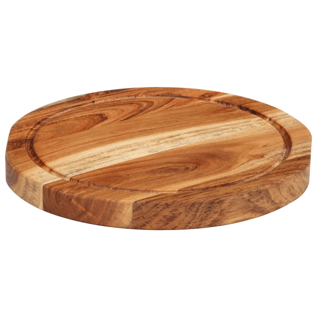 Vidaxl Hakblok Ø 25x2,5 cm Solid Acaciahout