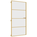 Vidaxl bannent Dier schmuel 102.5x2010.5 cm Häerteg Glas an Aluminium Gold
