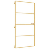Vidaxl bannent Dier schmuel 102.5x2010.5 cm Häerteg Glas an Aluminium Gold
