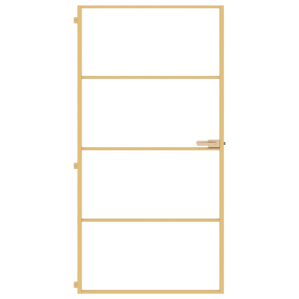 Vidaxl bannent Dier schmuel 102.5x2010.5 cm Häerteg Glas an Aluminium Gold