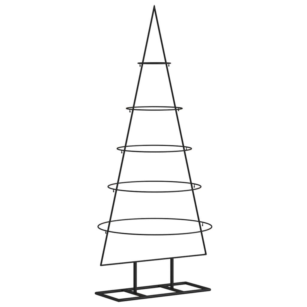 Vidaxl juledekoration juletræ 125 cm metal sort