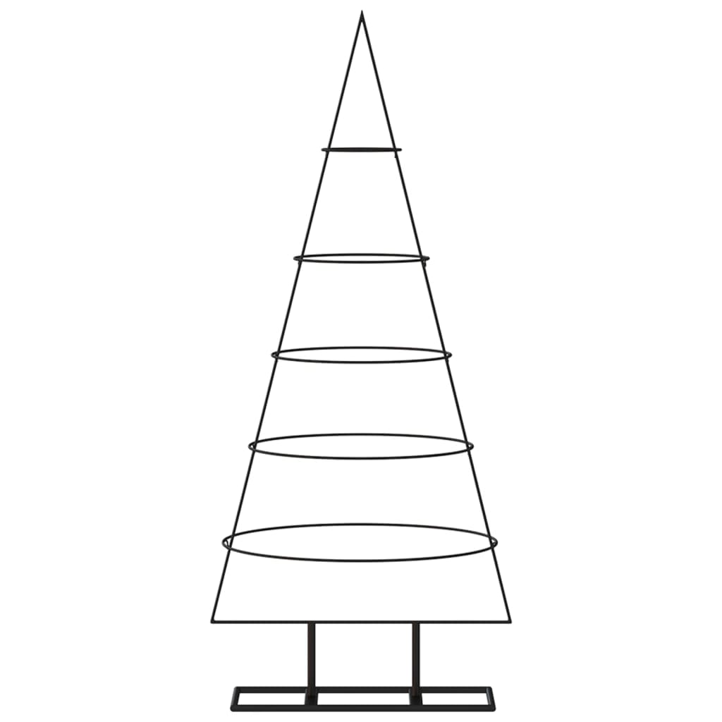 Vidaxl juledekoration juletræ 125 cm metal sort