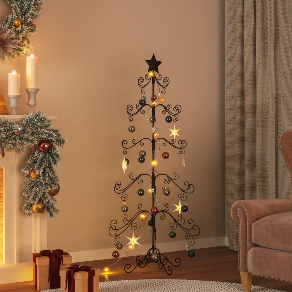 Vidaxl Christmas decoration Christmas tree 150 cm Metal Black