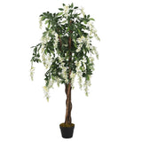 VidaXL artificial tree wisteria 560 leaves 80 cm green and white