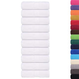 Vidaxl gostujoči brisanje 10 psov 30x50 cm 360 g m² 100% bombažne bele