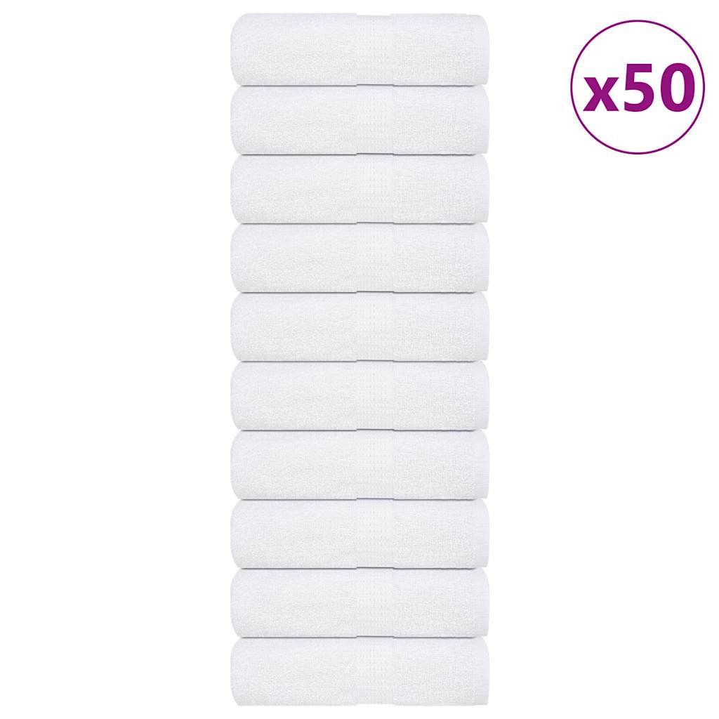 Vidaxl Gäste Wipes 50 ST 30x50 cm 360 g m² 100% Baumwollweiß