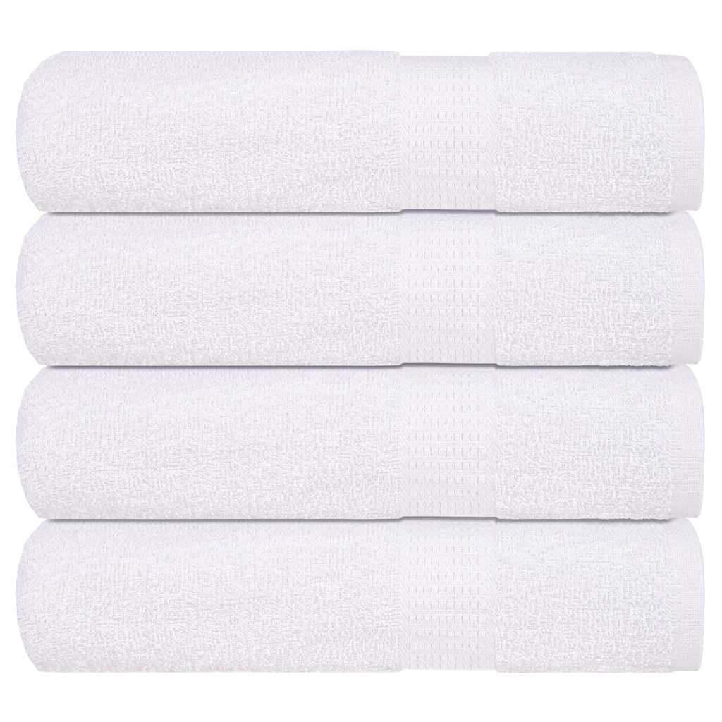 Vidaxl ručníky 4 st 50x100 cm 360 g m² 100% bavlna bílá