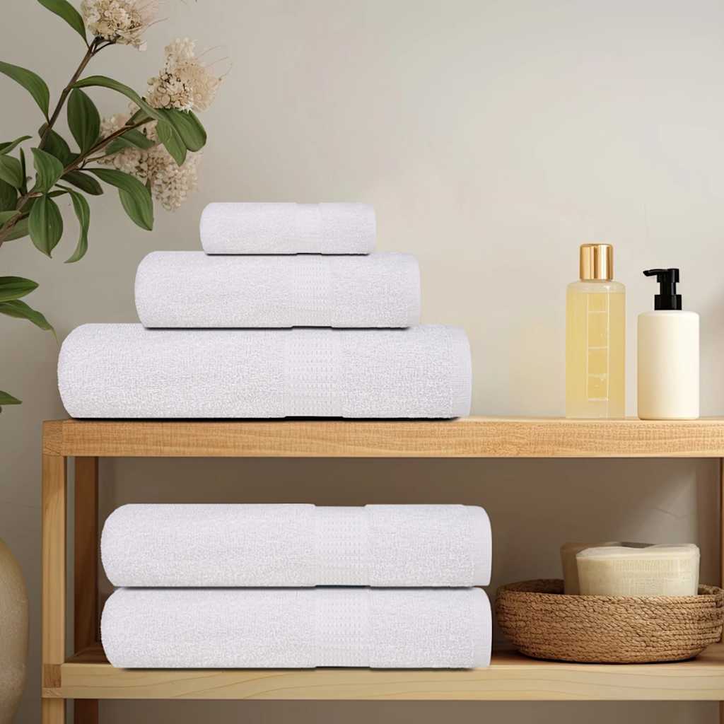 Vidaxl ručníky 4 st 50x100 cm 360 g m² 100% bavlna bílá