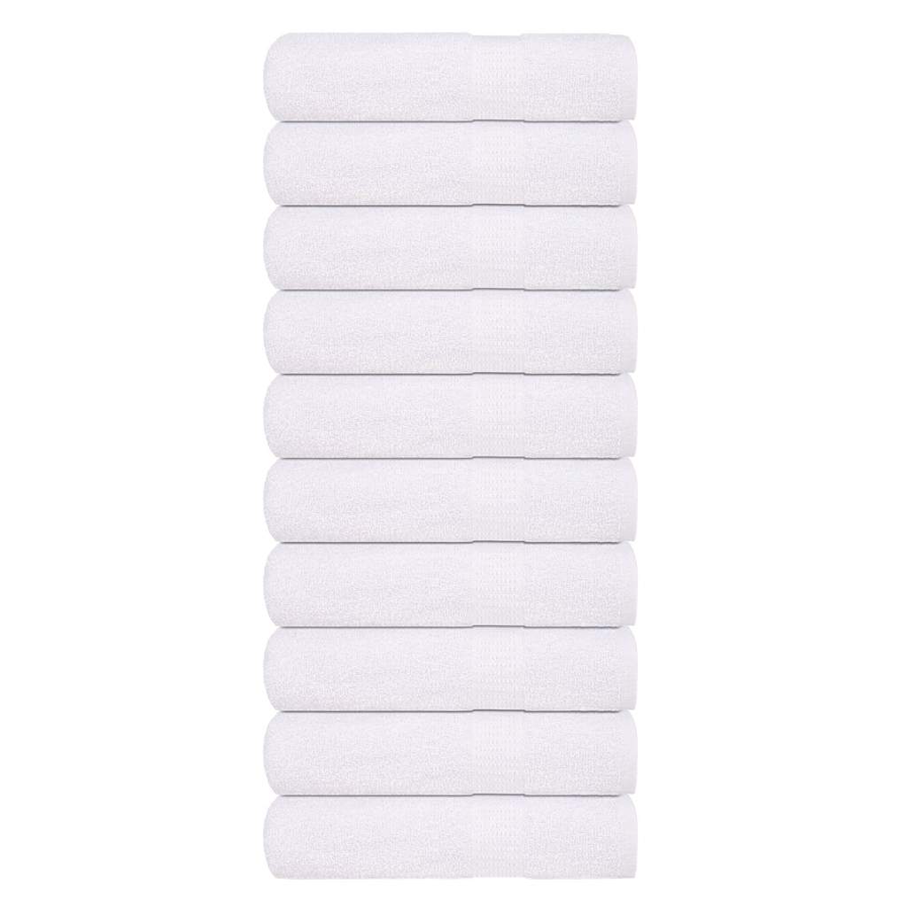 Vidaxl Bath towels 10 pcs 100x150 cm 360 g m² 100% cotton white