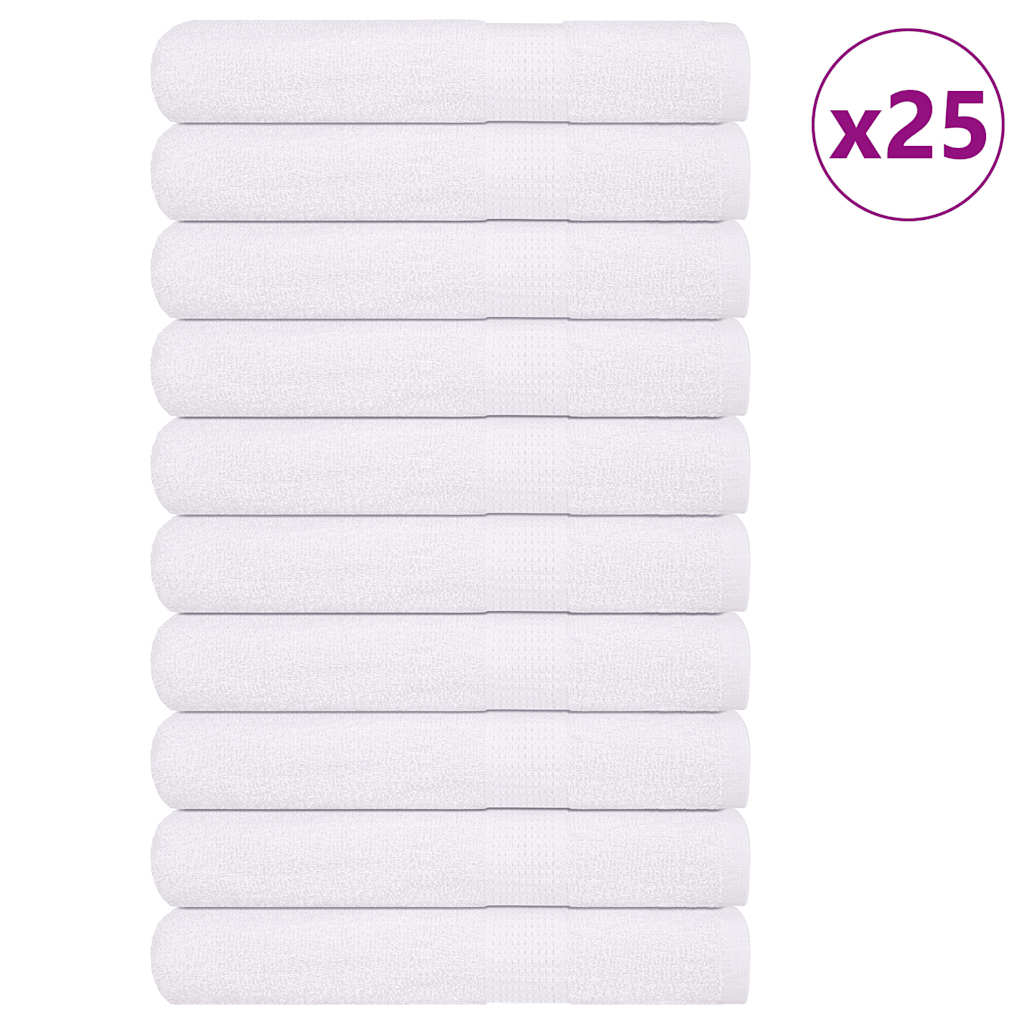 Vidaxl Towels 25 ST 100x200 cm 360 g m² 100% cotton white